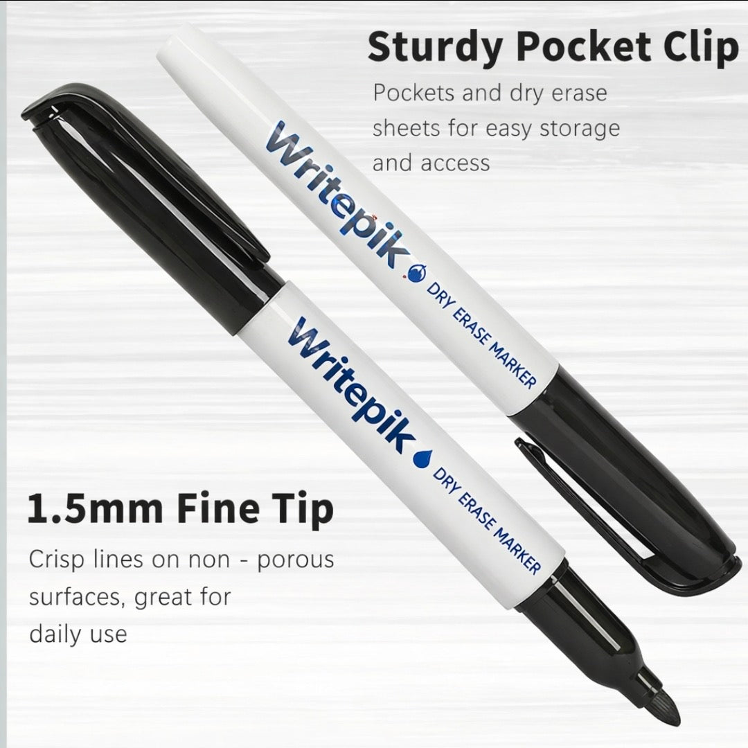 Clips Dry Erase Markers, Low Odor, Easy Wipe, Pack of 108 Markers