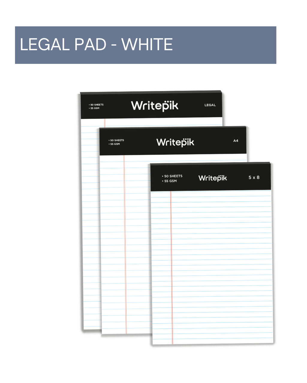 Legal pad - White, 48 pcs