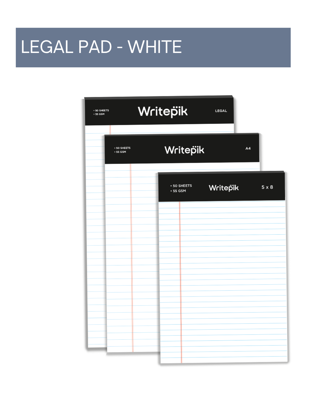 Legal pad - White, 48 pcs