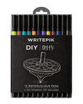 Writepik 12 Watercolor pens + DIY Spinner, 24 packs