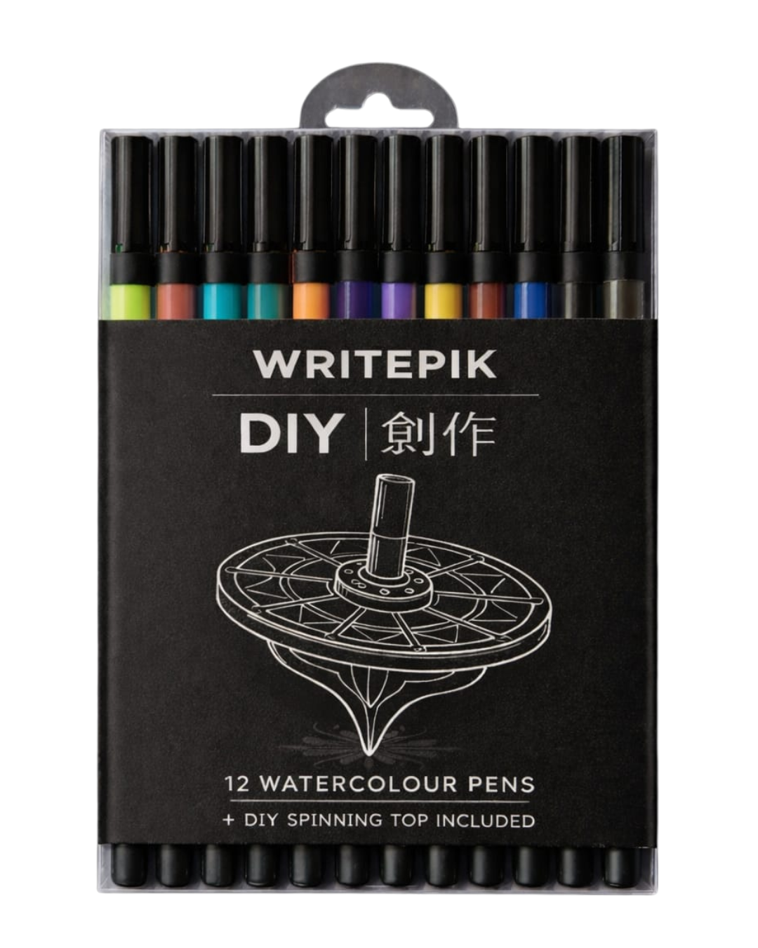 Writepik 12 Watercolor pens + DIY Spinner, 24 packs
