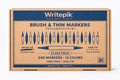Brush & Thin Markers, Class pack of 240 markers, 12 colors