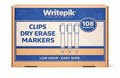 Clips Dry Erase Markers, Low Odor, Easy Wipe, Pack of 108 Markers