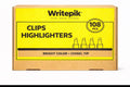 Clips Highlighters 108 pcs, Bright Color, Chisel Tip