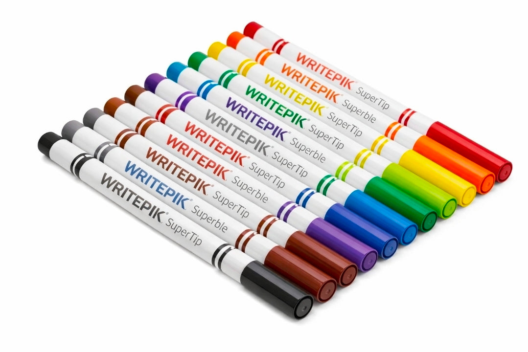 Supertip Markers, Class pack of 240 markers, 12 colors