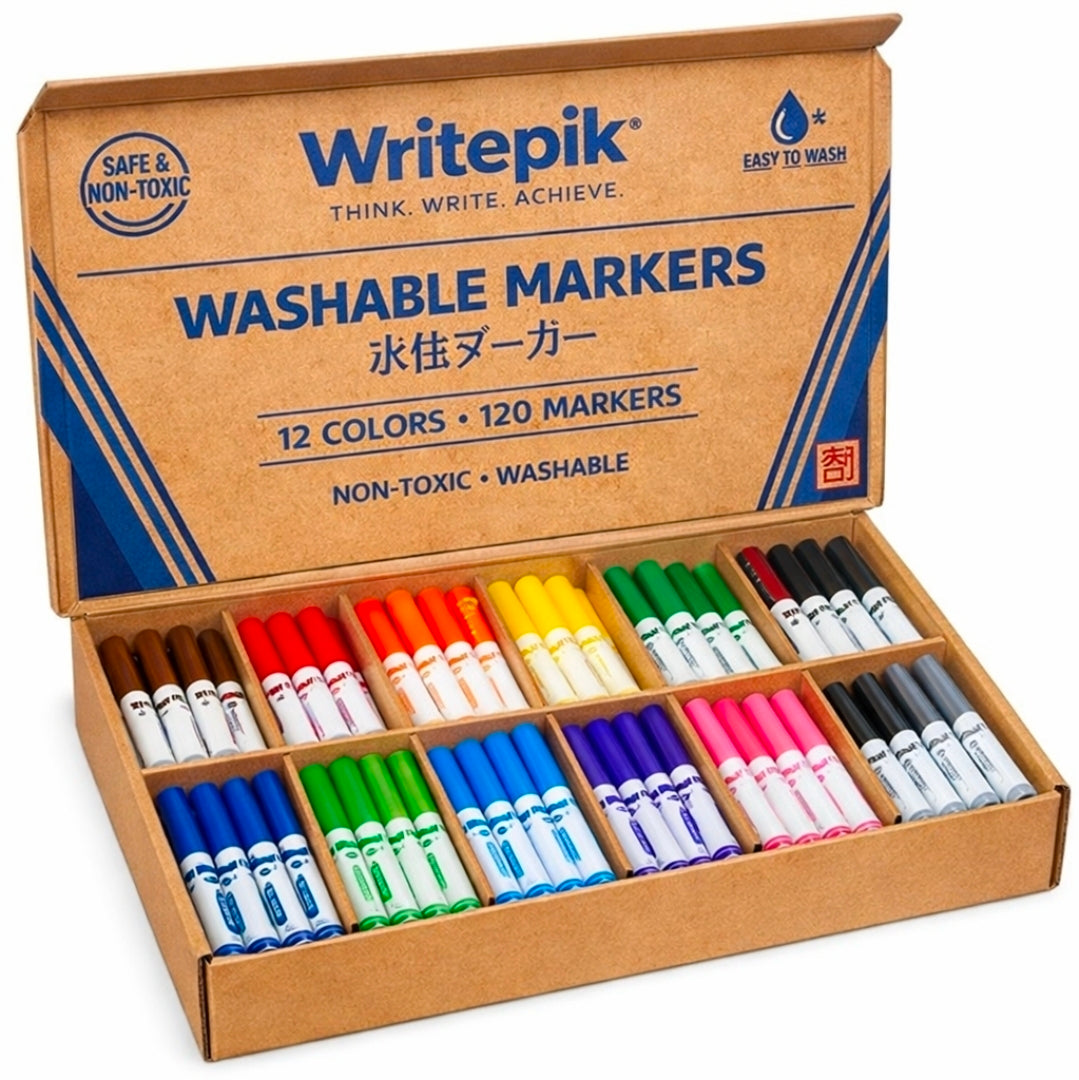 Washable Markers Class pack of 240 Markers, 12 colors