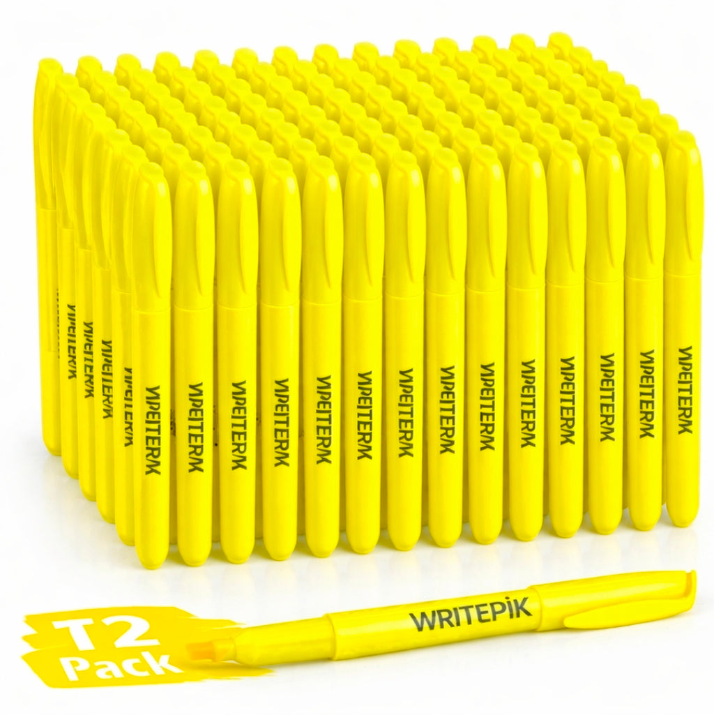 Clips Highlighters 108 pcs, Bright Color, Chisel Tip